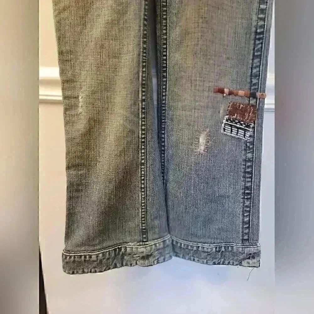Rare Vintage Free People Patchwork Jeans Size 27 - Picture 5 of 13